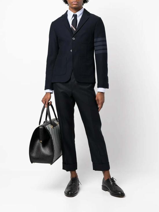 26SS 톰브라운 더블 페이스 테크 트윌 스포츠 코트 MJT175A06772415 Dark Blue - THOM BROWNE