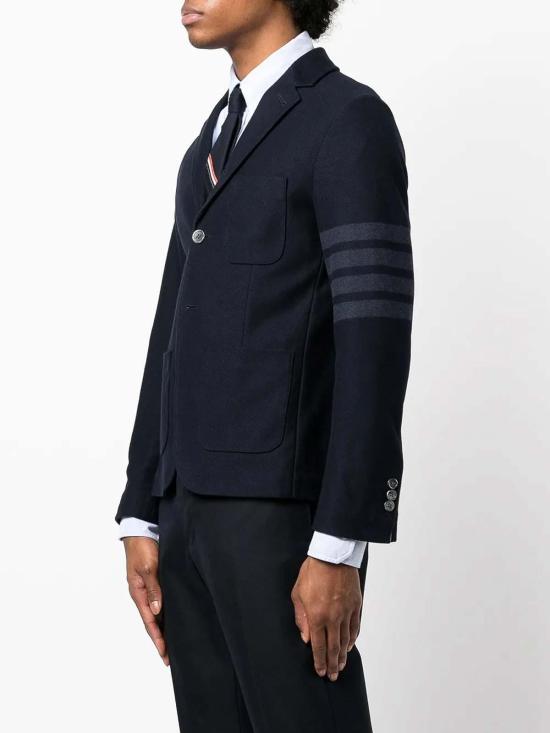 26SS 톰브라운 더블 페이스 테크 트윌 스포츠 코트 MJT175A06772415 Dark Blue - THOM BROWNE