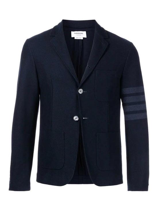26SS 톰브라운 더블 페이스 테크 트윌 스포츠 코트 MJT175A06772415 Dark Blue