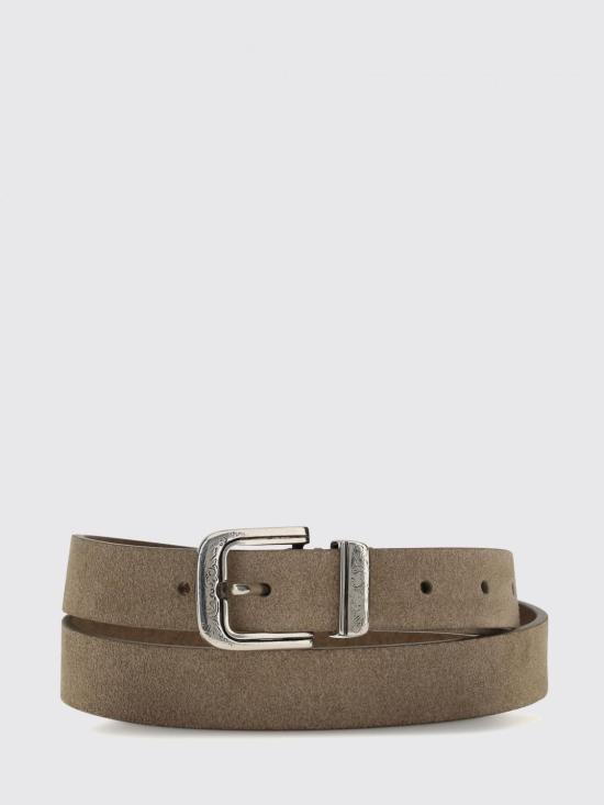 26SS 브루넬로 쿠치넬리 가죽 벨트 MAUGP259 C4298 Brown