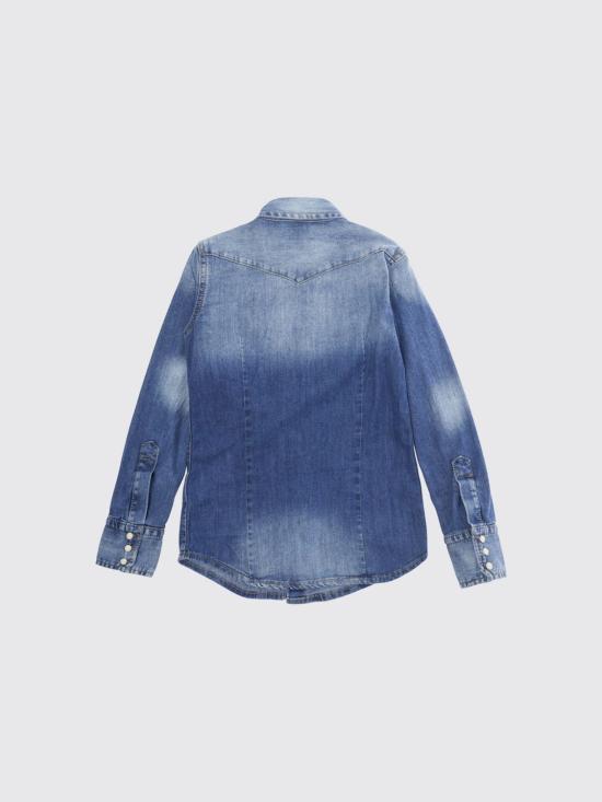 26SS [키즈] 디스퀘어드2 데님 셔츠 DQ2887D0AFPD2C231UD Q01 Blue - DSQUARED2