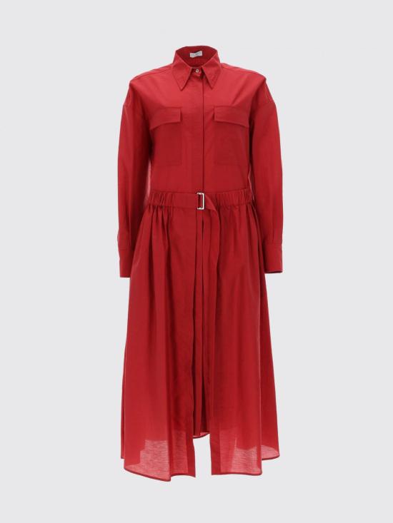 26SS 브루넬로 쿠치넬리 롱 원피스 M0F79A5465 C9053 Red - BRUNELLO CUCINELLI