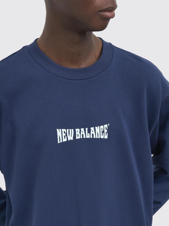 26SS 뉴발란스 긴팔 티셔츠 MT61D4JXNNY Blue - NEW BALANCE