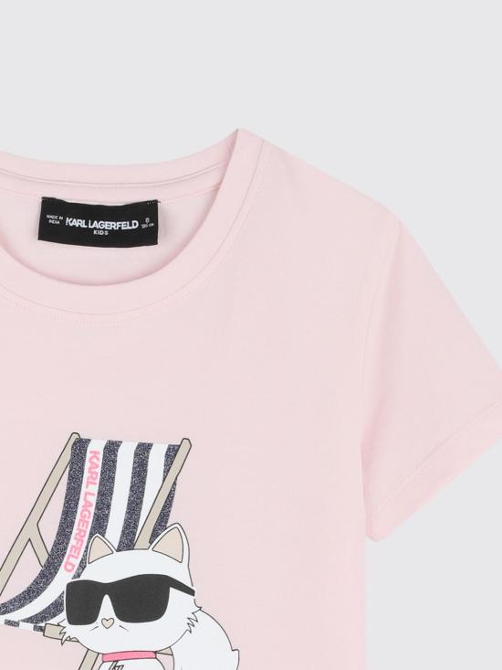 26SS [키즈] 칼라거펠트 티셔츠 Z31157 46F Pink - KARL LAGERFELD