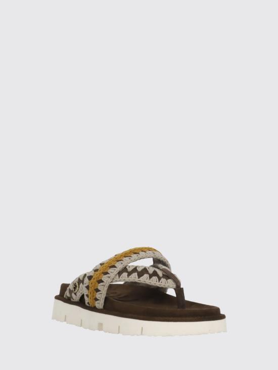 26SS 모우 컬러 스티칭 바이오 통 샌들 MUSW461024A DPB Brown - MOU