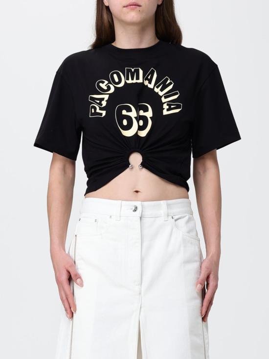 26SS 파코라반 반팔 티셔츠 26PJTE030CO0555 P001 Black