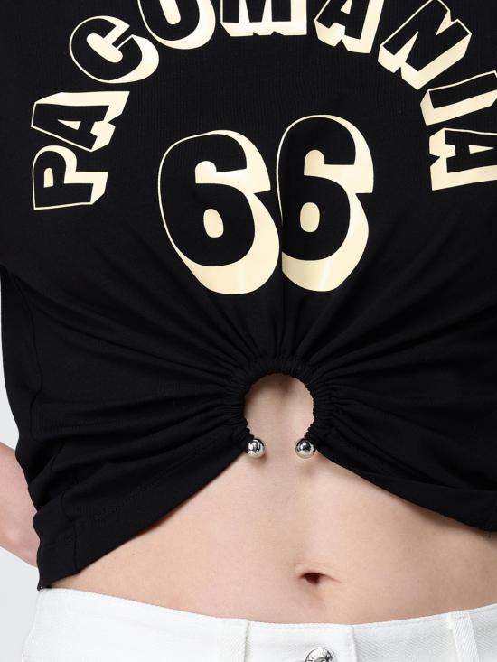26SS 파코라반 반팔 티셔츠 26PJTE030CO0555 P001 Black - PACO RABANNE