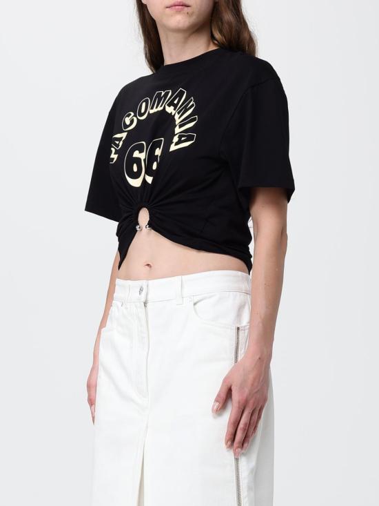 26SS 파코라반 반팔 티셔츠 26PJTE030CO0555 P001 Black - PACO RABANNE