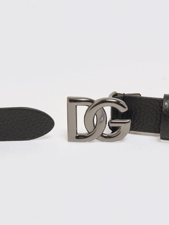 26SS [키즈] 돌체앤가바나 가죽 벨트 EC0083AI218 80999 Black - DOLCE & GABBANA
