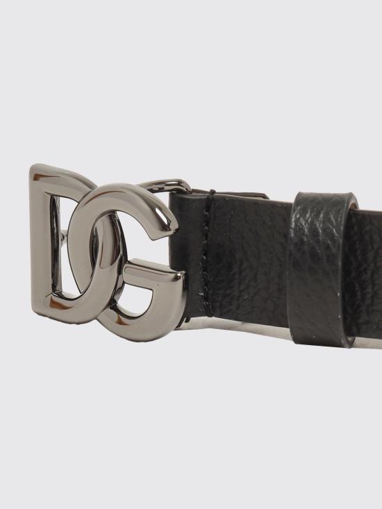 26SS [키즈] 돌체앤가바나 가죽 벨트 EC0083AI218 80999 Black - DOLCE & GABBANA