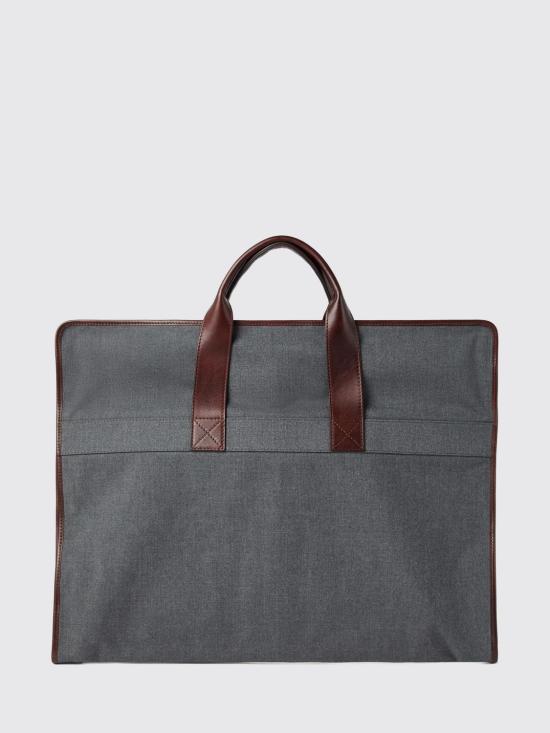 26SS 브루넬로 쿠치넬리 카프스킨 슈트 케이스 MWN4CU390 CAW48 Grey - BRUNELLO CUCINELLI