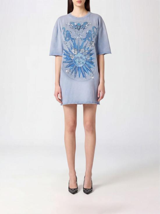 26SS 필립 플레인 롱 원피스 SAFCWTG0679PTE004N 07 Turquoise