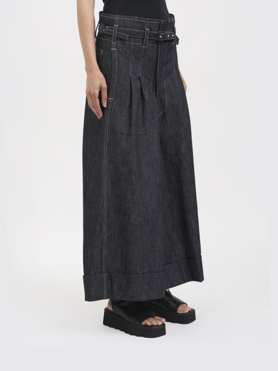 26SS 와타나베 준야 데님 스커트 JQP008 BLACKOFFWHITE Blue - JUNYA WATANABE