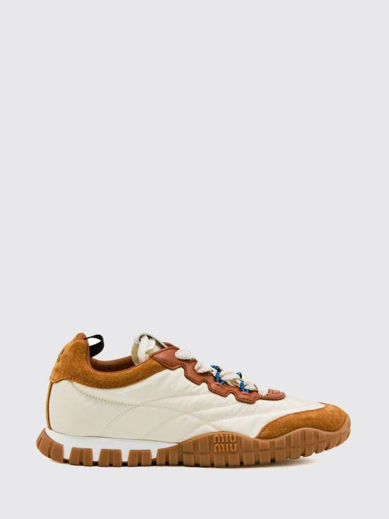 26FW 미우미우 타이어 테크니컬 스웨이드 스니커즈 5E417EF005ZJM F05KS Brown