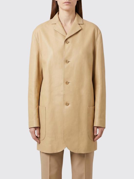 26SS 질샌더 가죽 자켓 J03BN0220J07231 266 Champagne