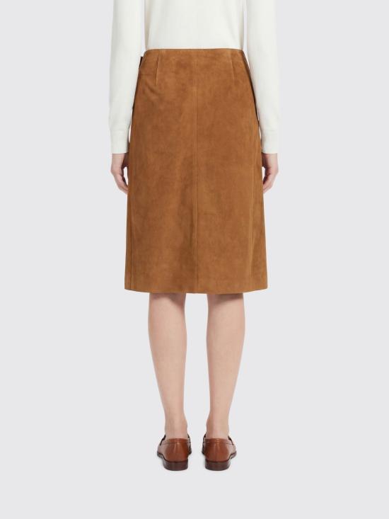 26SS 아미 미디 스커트 FSK463LH0059 236 Brown - AMI