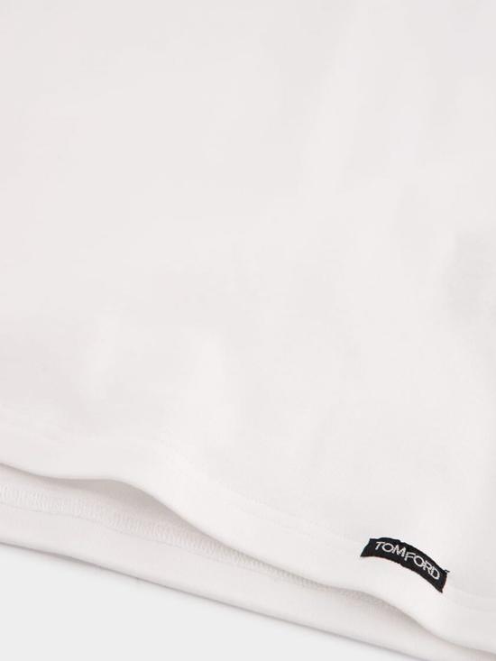 26SS 톰포드 V넥 반팔 티셔츠 T4M091040 100 White - TOMFORD