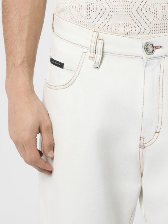 26SS 필립 플레인 데님 팬츠 PAFCMDT4336PDE004N 01LS White - PHILIPP PLEIN