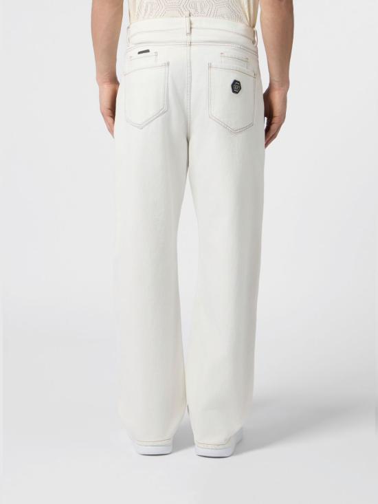 26SS 필립 플레인 데님 팬츠 PAFCMDT4336PDE004N 01LS White - PHILIPP PLEIN