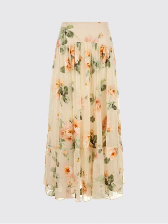 26SS 짐머만 롱 스커트 7883SS263 CRRO Cream - ZIMMERMANN