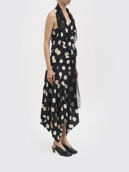 26SS 와타나베 준야 롱 원피스 JQN015 BLACKOFFWHITE Black - JUNYA WATANABE