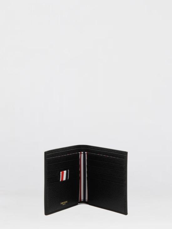 26FW 톰브라운 페블 그레인 레더 빌 폴드 지갑 MAW023A00198 001 Black - THOM BROWNE