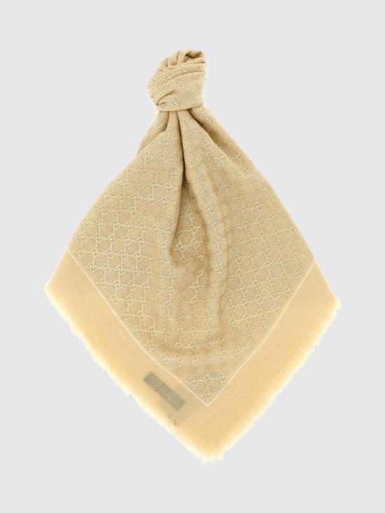 26SS 구찌 라미네이트 GG 울 숄 8100223G348 9078 Beige