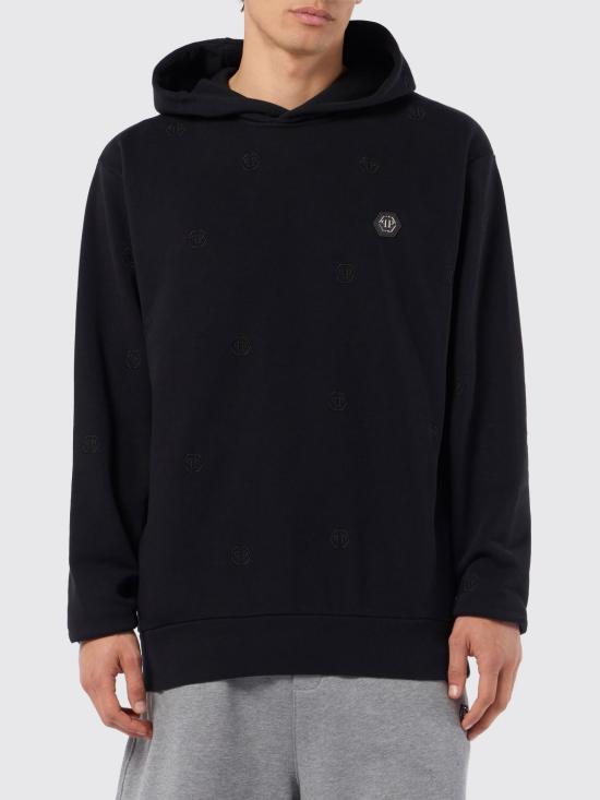 26SS 필립 플레인 후드 티셔츠 SAFCMJB3874PTE003N 0202 Black