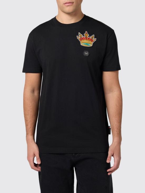 26SS 필립 플레인 반팔 티셔츠 SAFCMTK8824PJY002N 02 Black
