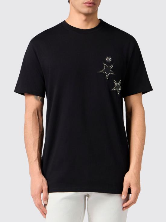26SS 필립 플레인 반팔 티셔츠 SAFCMTK8907PJY002N 02 Black