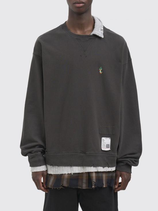 26SS 메종 미하라 야스히로 긴팔 티셔츠 J16PO752 Black