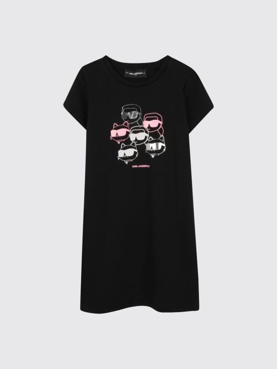 26SS [키즈] 칼라거펠트 원피스 Z31155 09B Black