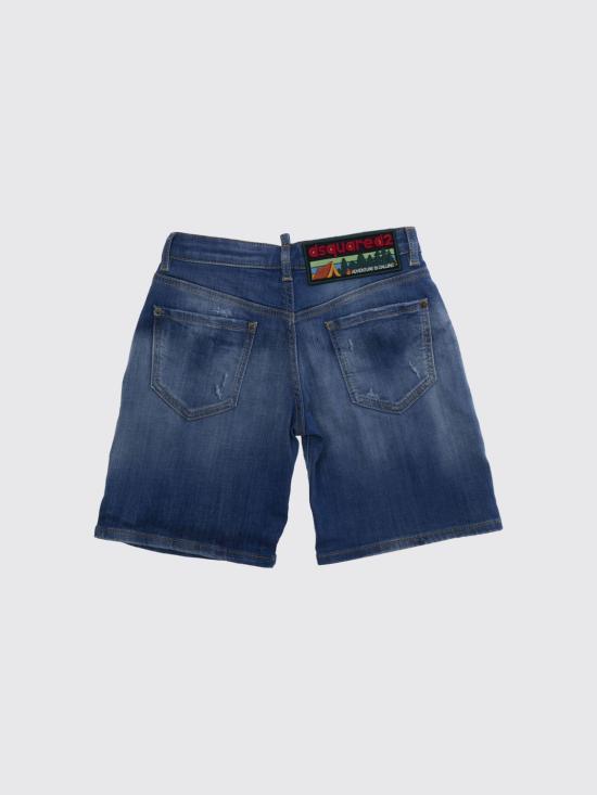 26SS [키즈] 디스퀘어드2 데님 숏팬츠 DQ3264D0AFRD2P957UD Q01 Blue - DSQUARED2