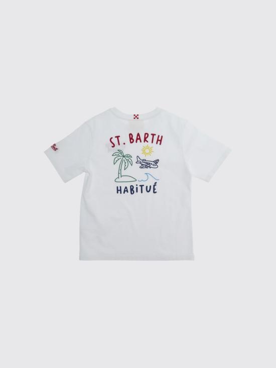 26SS [키즈] 세인트바쓰 티셔츠 PRL0001 00320L White - MC2 SAINT BARTH