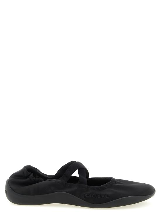 26SS 발렌시아가 플랫 슈즈 853993 W2H8L 1010 BLACK DOM