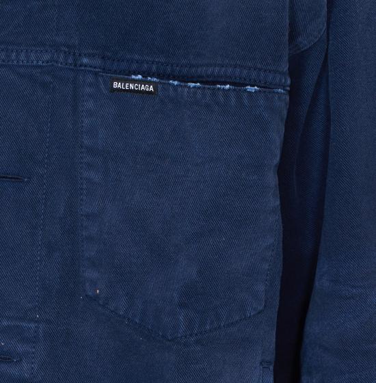 26SS 발렌시아가 패치드 셔츠 재킷 857174 TTW648074 Blue - BALENCIAGA