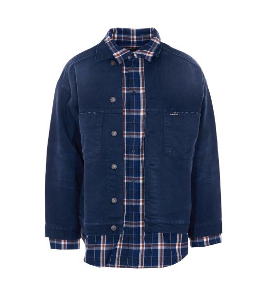 26SS 발렌시아가 패치드 셔츠 재킷 857174 TTW648074 Blue