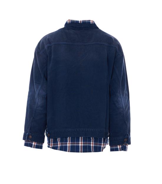 26SS 발렌시아가 패치드 셔츠 재킷 857174 TTW648074 Blue - BALENCIAGA
