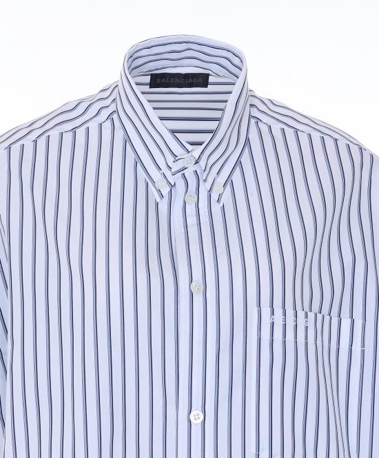 26SS 발렌시아가 턱드 슬리브 셔츠 857833 TTM339086 White - BALENCIAGA