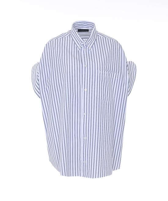 26SS 발렌시아가 턱드 슬리브 셔츠 857833 TTM339086 White