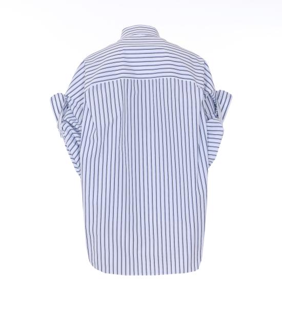26SS 발렌시아가 턱드 슬리브 셔츠 857833 TTM339086 White - BALENCIAGA