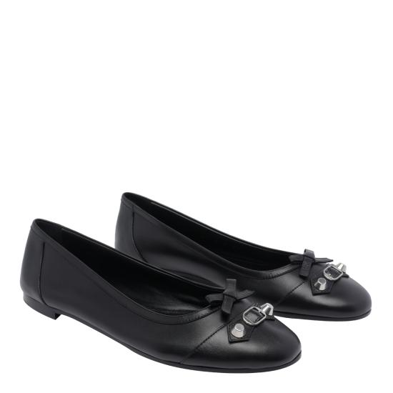 26SS 발렌시아가 플랫 슈즈 854369 WBDH51081 Black - BALENCIAGA