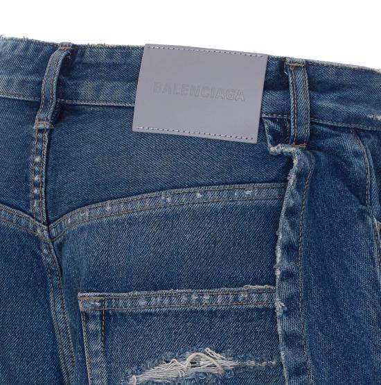 26SS 발렌시아가 데님 숏팬츠 872219 TRW614060 Blue - BALENCIAGA