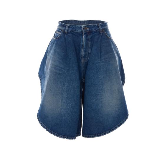 26SS 발렌시아가 데님 숏팬츠 872219 TRW614060 Blue