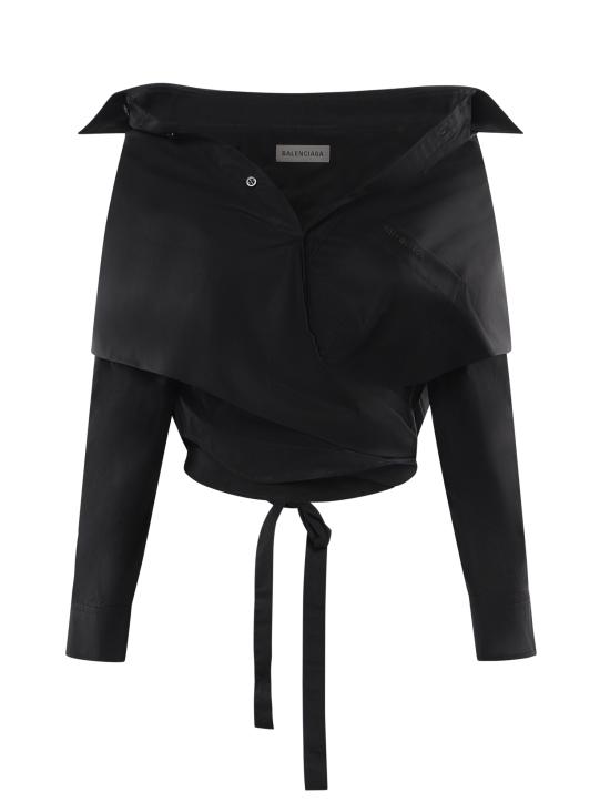 26SS 발렌시아가 블라우스 872123 TUM201000 BLACK