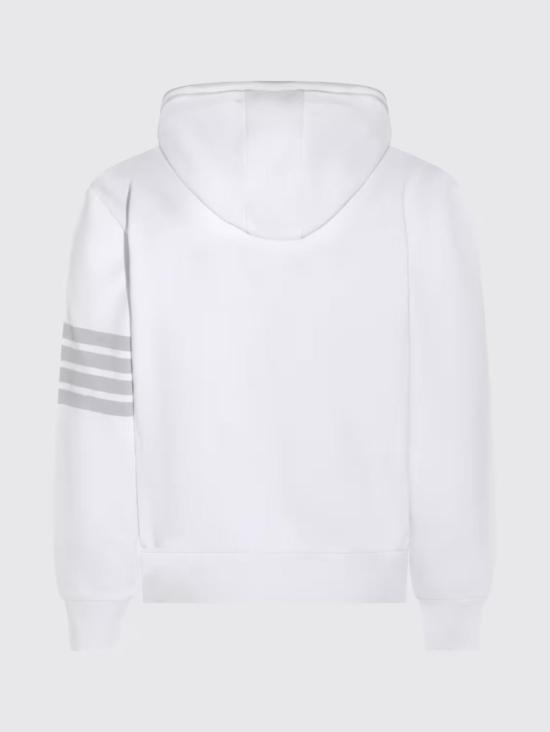 26SS 톰브라운 솔리드 루프백 4바 후디 MJT556AJ0007 100 WHITE - THOM BROWNE