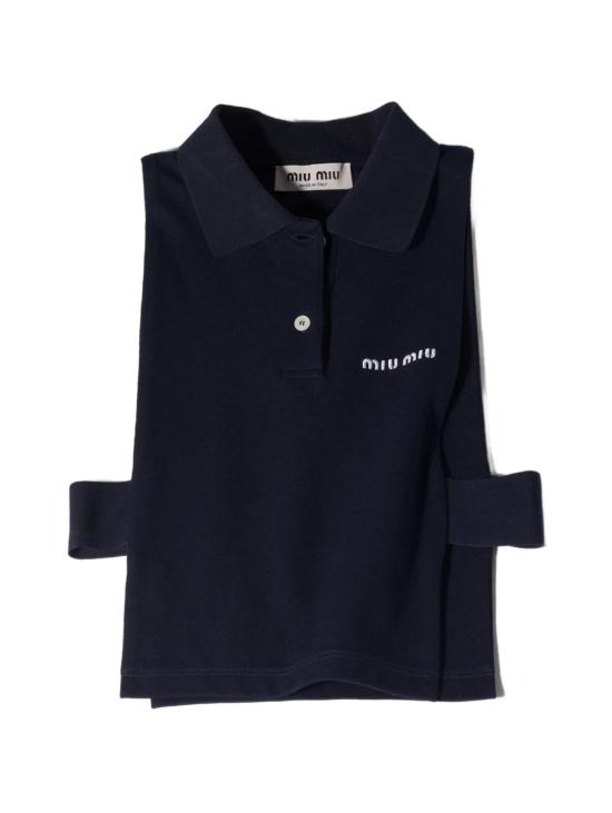 26FW 미우미우 폴로 티셔츠 MJT738SOOO14RW F0008 BLEU