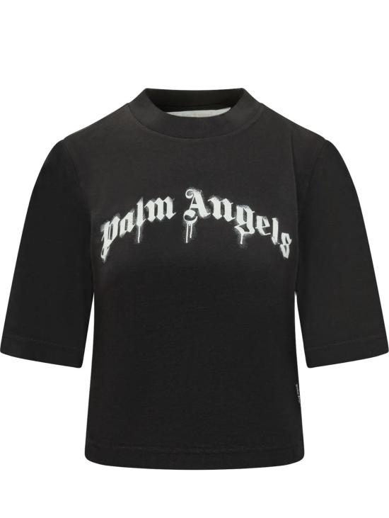 26SS 팜앤젤스 반팔 티셔츠 PWAA079S26JER004 1003 BLACK OFF WHITE