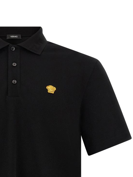 26FW 베르사체 폴로 티셔츠 10139061A156941B000 Black - VERSACE