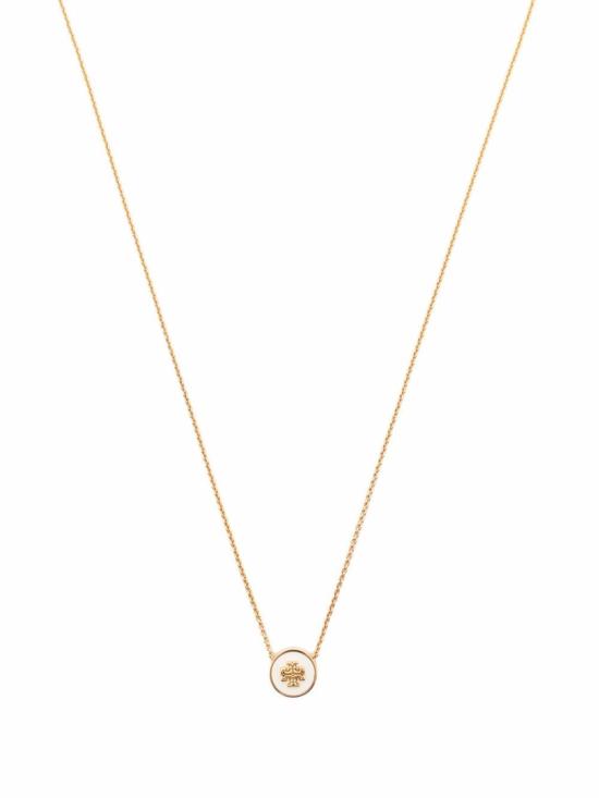  토리버치 키라 에나멜 펜던트 네크리스 90549 700 Gold ivory - TORY BURCH